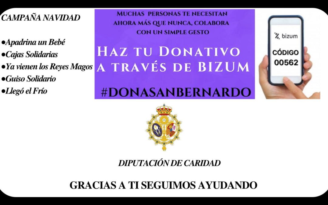 NUESTRA DIPUTACIÓN DE CARIDAD CUENTA CON TU AYUDA EN SU CAMPAÑA DE NAVIDAD