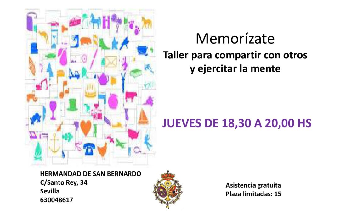 Este jueves doble sesión del taller “Memorízate”