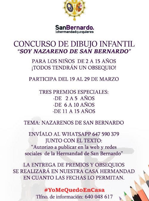 CONCURSO DE DIBUJO INFANTIL «Soy nazareno de San Bernardo»